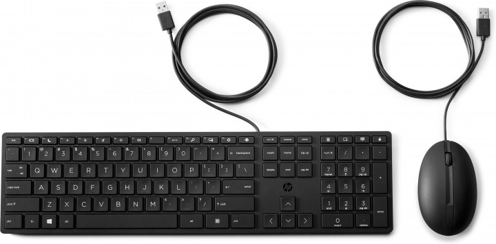Комплект дротовий HP 320MK мишка і клавіатура, чорний (українська клавіатура)
