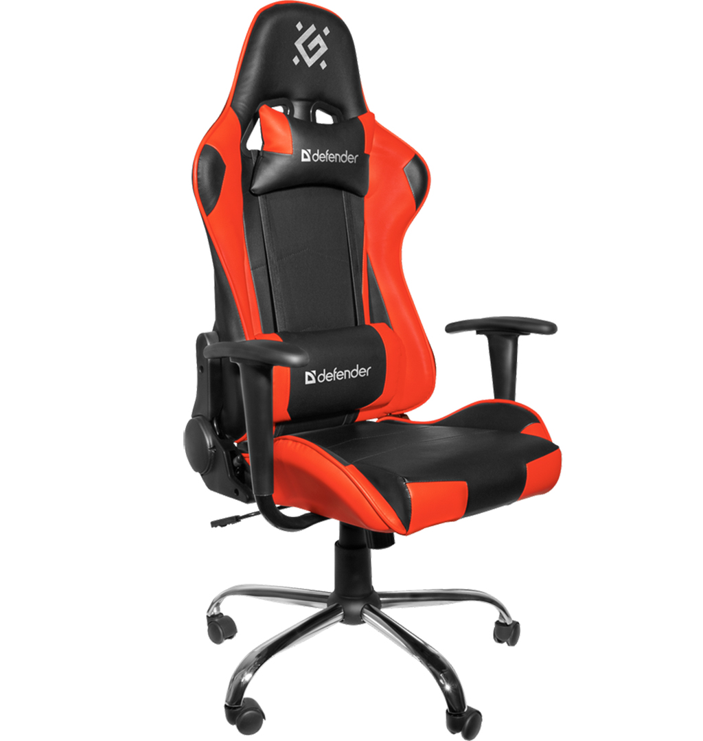 Крісло ігрове Defender Azgard поліуретан, 60мм, Клас 4, Black/Red