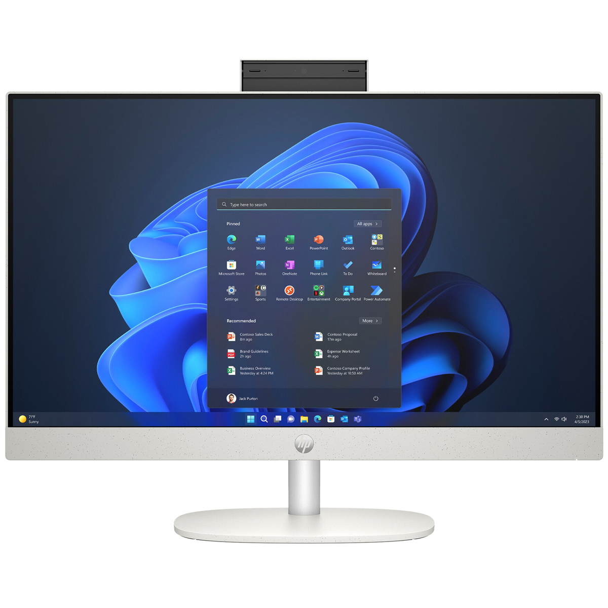 Моноблок 23.8'' HP ProOne 245 G10 Ryzen 5 7520U/16Gb/SSD512Gb/Cam/WiFi/W11P64/Shell White