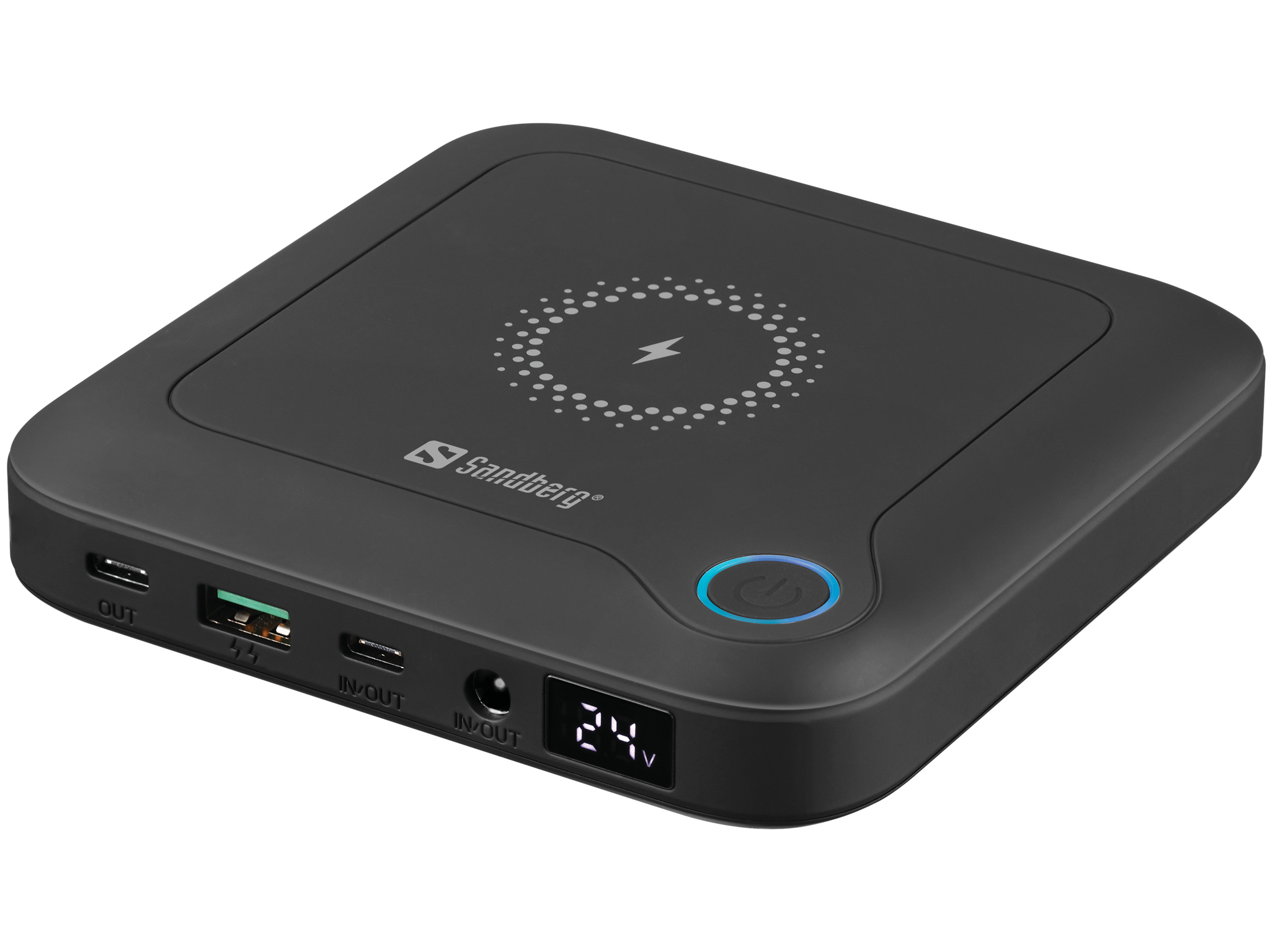 УМБ Sandberg PD 24000mAh 85W All-in1 Laptop, UPS mode,  DC 12-24V/4А, USB, Type-C OUT PD
