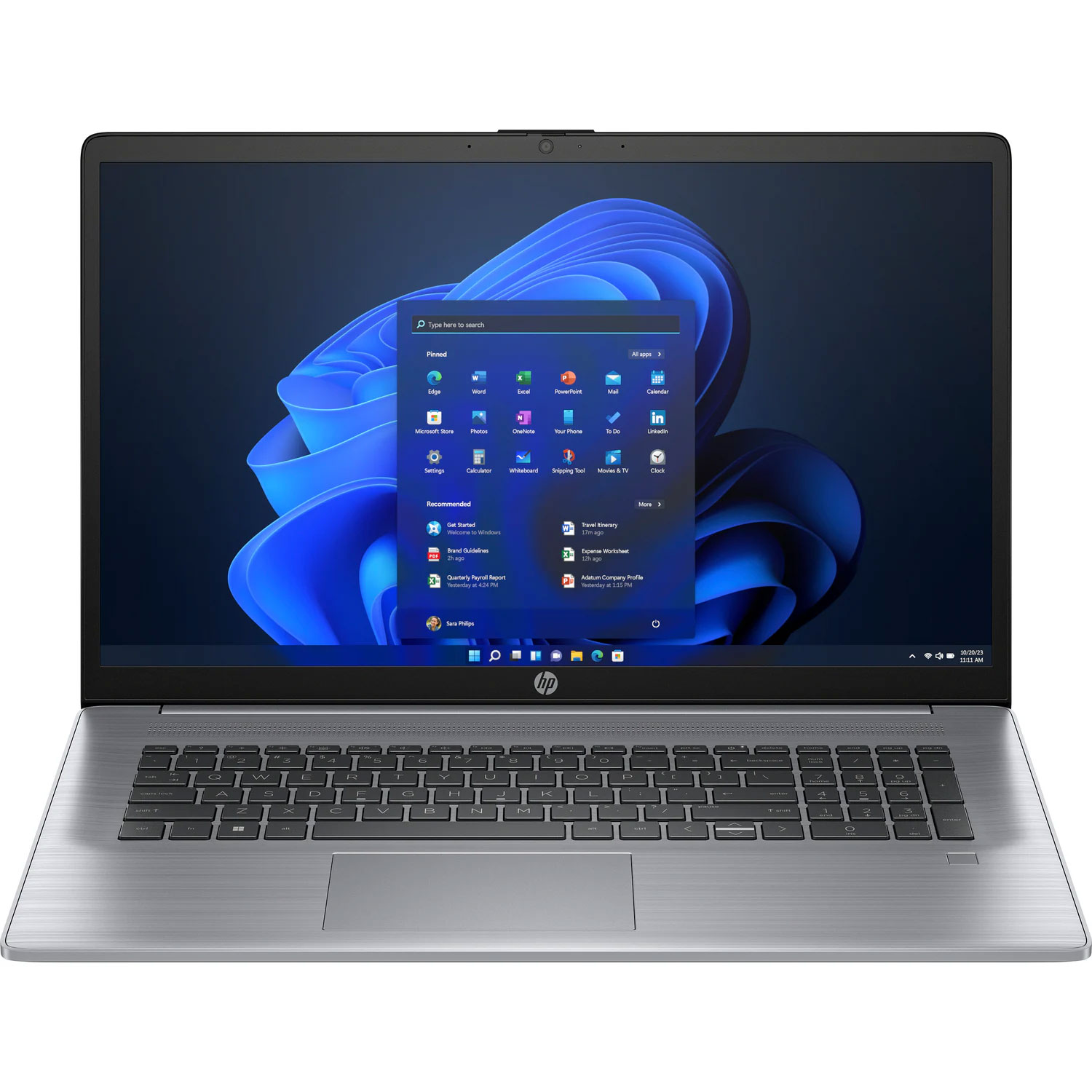HP 470 G10 17.3" FHD IPS, 300n/i3-1315U (4.5)/8Gb/SSD512Gb/Int UHD/FPS/Підсв/DOS/нержавіюча сталь