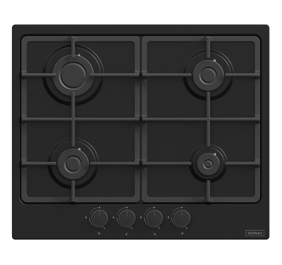 Варильна поверхня газова Kernau KGH 6423 CI Ma Black